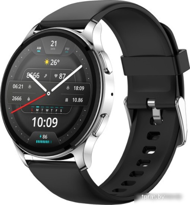 Умные часы Amazfit POP 3R (серебристый, с силиконовым ремешком) 