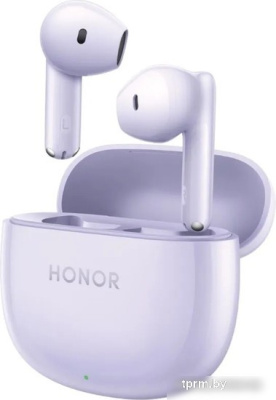 Наушники HONOR Earbuds X6 (сиреневый, международная версия) 