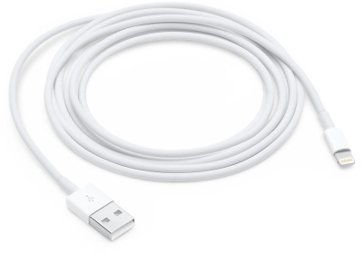 Кабель Apple USB 2.0 Type-A - Lightning (2 м, белый) 
