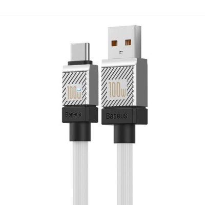 Кабель Baseus CoolPlay Series Fast Charging Cable 100W USB Type-A - USB Type-C (1 м, белый) 