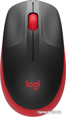 Мышь Logitech M190 (черный/красный) 