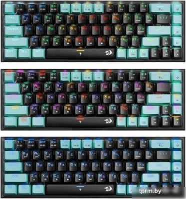 Клавиатура Redragon Castor Pro (черный/голубой) 