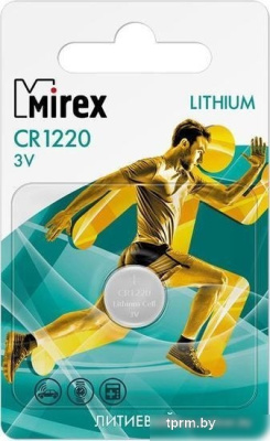 Элементы питания Mirex CR1220 Mirex литиевая блистер 1 шт. 23702-CR1220-E1 