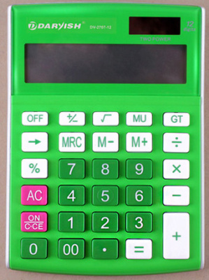Бухгалтерский калькулятор Darvish DV-2707-12N (зеленый)