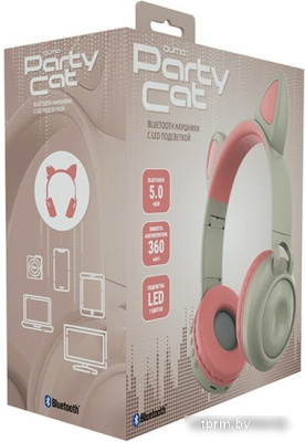 Наушники QUMO Party Cat 32303 (бежевый) 