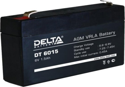 Аккумулятор для ИБП Delta DT 6015 (6В/1.5 А·ч) 