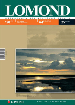 Фотобумага Lomond Односторонняя матовая A4 120г/м2 25л (0102030)