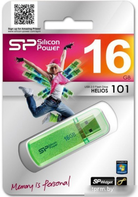 USB Flash Silicon-Power Helios 101 16GB зеленый [SP016GBUF2101V1N] 
