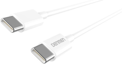Кабель Denmen D10C USB Type-C - USB Type-C (1 м, белый) 