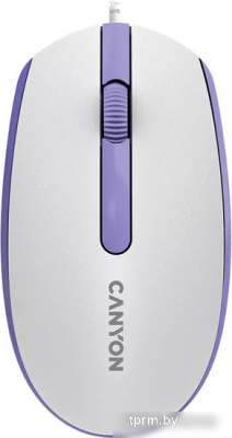 Мышь Canyon M-10 (белый/сиреневый) 