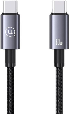 Кабель Usams US-SJ678 USB Type-C - USB Type-C (0.25 м, черный)