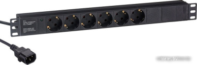 Блок розеток ExeGate ServerPro PDU-19H604 Al-6S-C14-2.5CU 