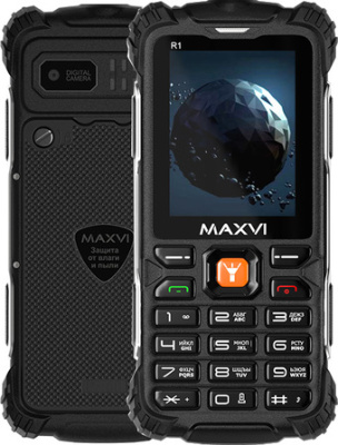 Кнопочный телефон Maxvi R1 (черный)