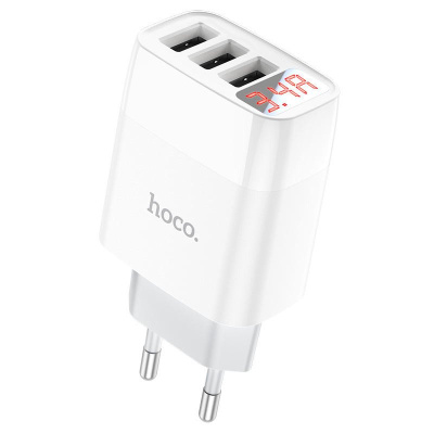 Сетевое зарядное Hoco C93A Easy charge (белый) 