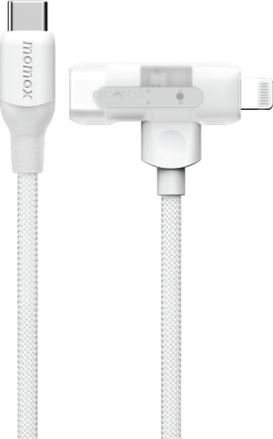 Кабель Momax DL56W 1-Link Flow Duo USB Type-C - Lightning/USB Type-C (1.5 м, белый) 