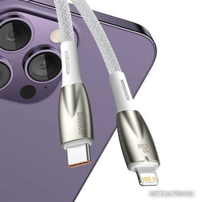 Кабель Baseus Glimmer Series Fast Charging Data Cable Type-C - Lightning 20W CADH000002 (1 м, белый) 