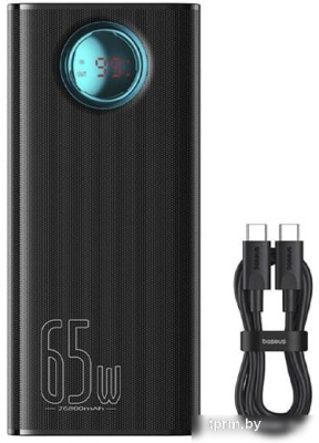 Внешний аккумулятор Baseus Amblight Digital Display Fast Charge Power Bank 65W 26800mAh (черный) 