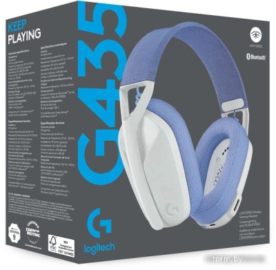 Наушники Logitech G435 Lightspeed (белый/сиреневый) 