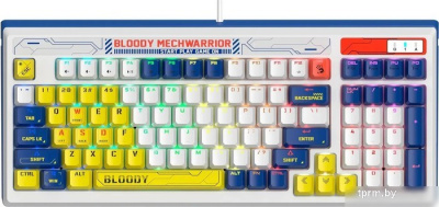 Клавиатура A4Tech Bloody B950 (белый/синий, Light Strike Libra Brown) 