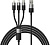 Кабель Baseus StarSpeed 1-for-3 Fast Charging Data Cable (1 м, черный) 