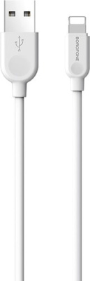 Кабель Borofone BX14 USB Type-A - Lightning (2 м, белый)