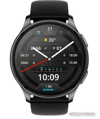 Умные часы Amazfit POP 3R (черный, с силиконовым ремешком) 