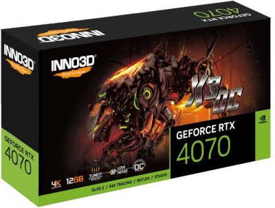 Видеокарта Inno3D GeForce RTX 4070 X3 OC N40703-126XX-185252L 