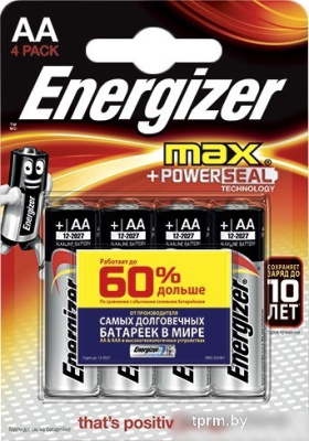 Батарейка Energizer Max E91/AA E300157104P 4шт 