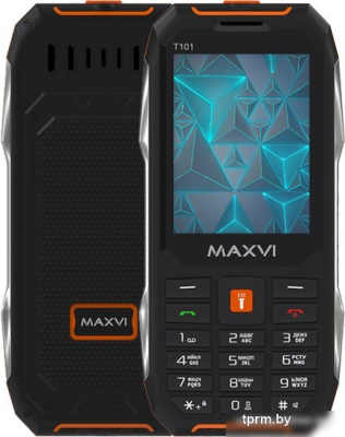 Кнопочный телефон Maxvi T101 (оранжевый) 