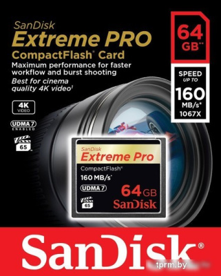 Карта памяти SanDisk Extreme Pro CompactFlash 64GB (SDCFXPS-064G-X46) 