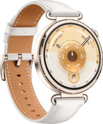 Huawei Watch GT 6 41 мм (золотистый, с белым кожаным ремешком, международная версия) 