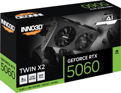 Видеокарта Inno3D GeForce RTX 5060 Twin X2 N50602-08D7-169570N 