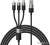 Кабель Baseus StarSpeed 1-for-3 Fast Charging Data Cable (1 м, черный) 