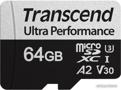 Transcend microSDXC 340S 64GB (с адаптером) 